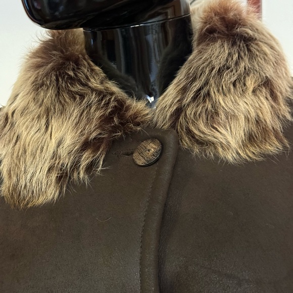 Siennastudio brown shearling jacket - Picture 10 of 13